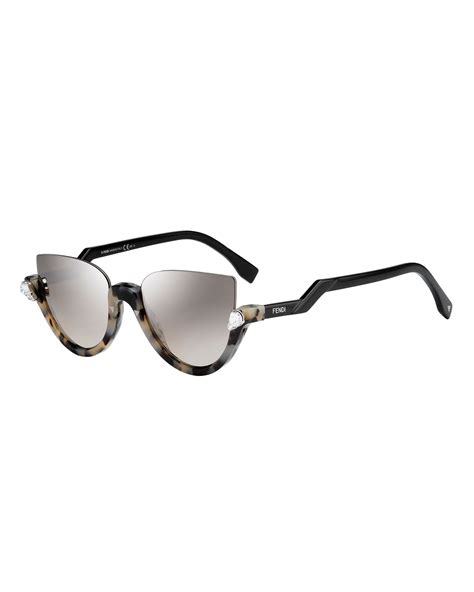 fendi half rim sunglasses|Sunglasses for Women .